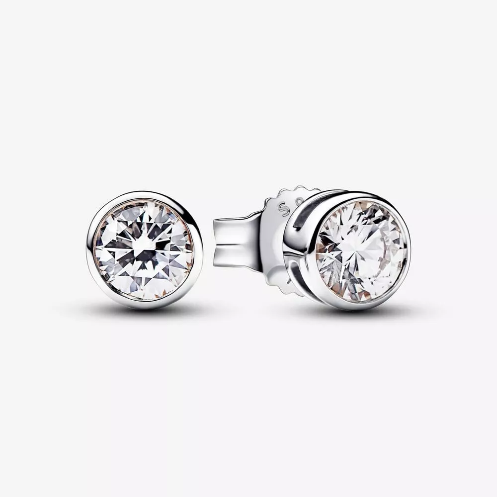 pandora era lab grown diamond bezel stud oorbellen 050 karaat tw sterling zilver 292864c01