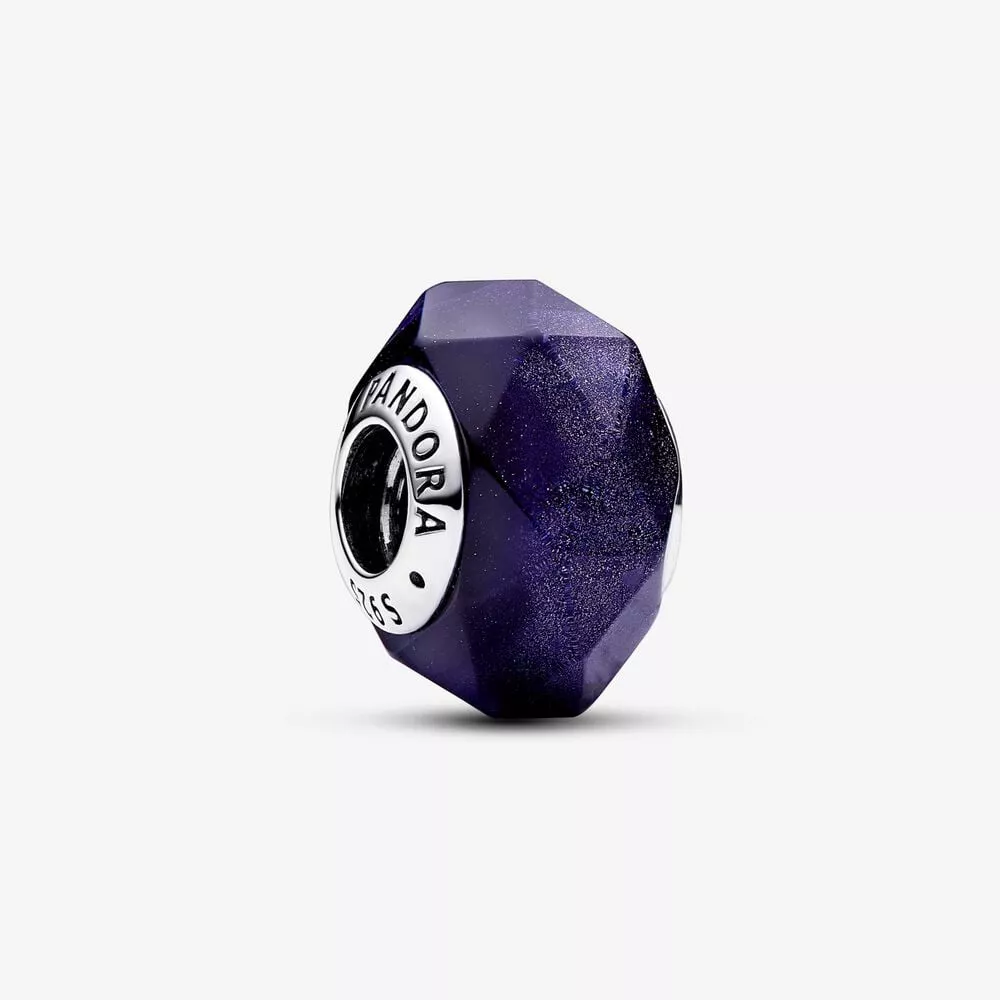 pandora gefacetteerde blauwe muranoglazen bedel 792984c00
