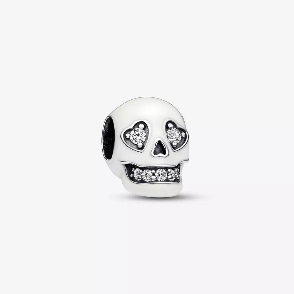 pandora glow in the dark sprankelende schedelbedel 792811c01