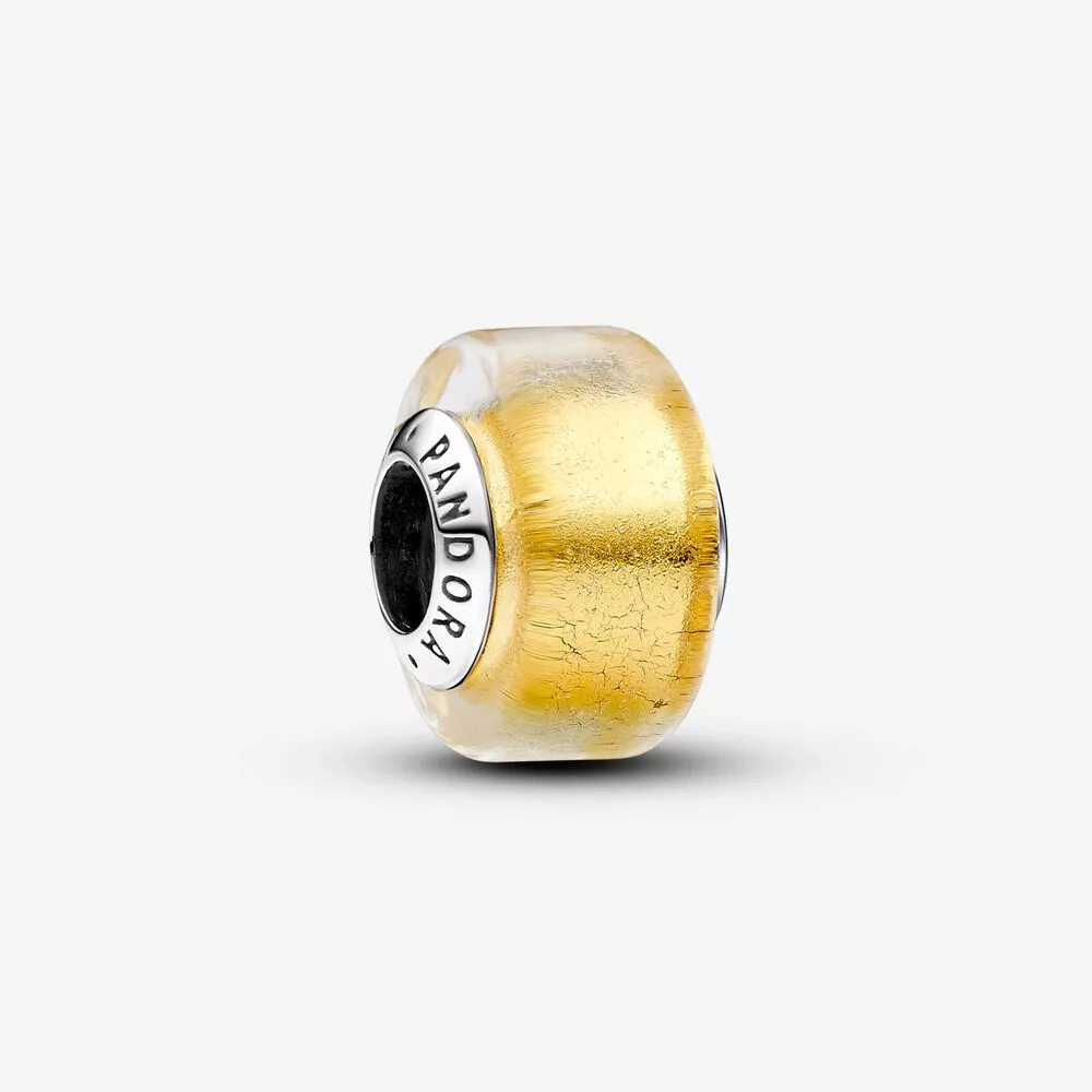 pandora goudkleurige minibedel van muranoglas 793353c00