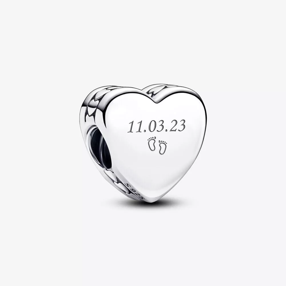 pandora graveerbare hartvormige bedel 792015