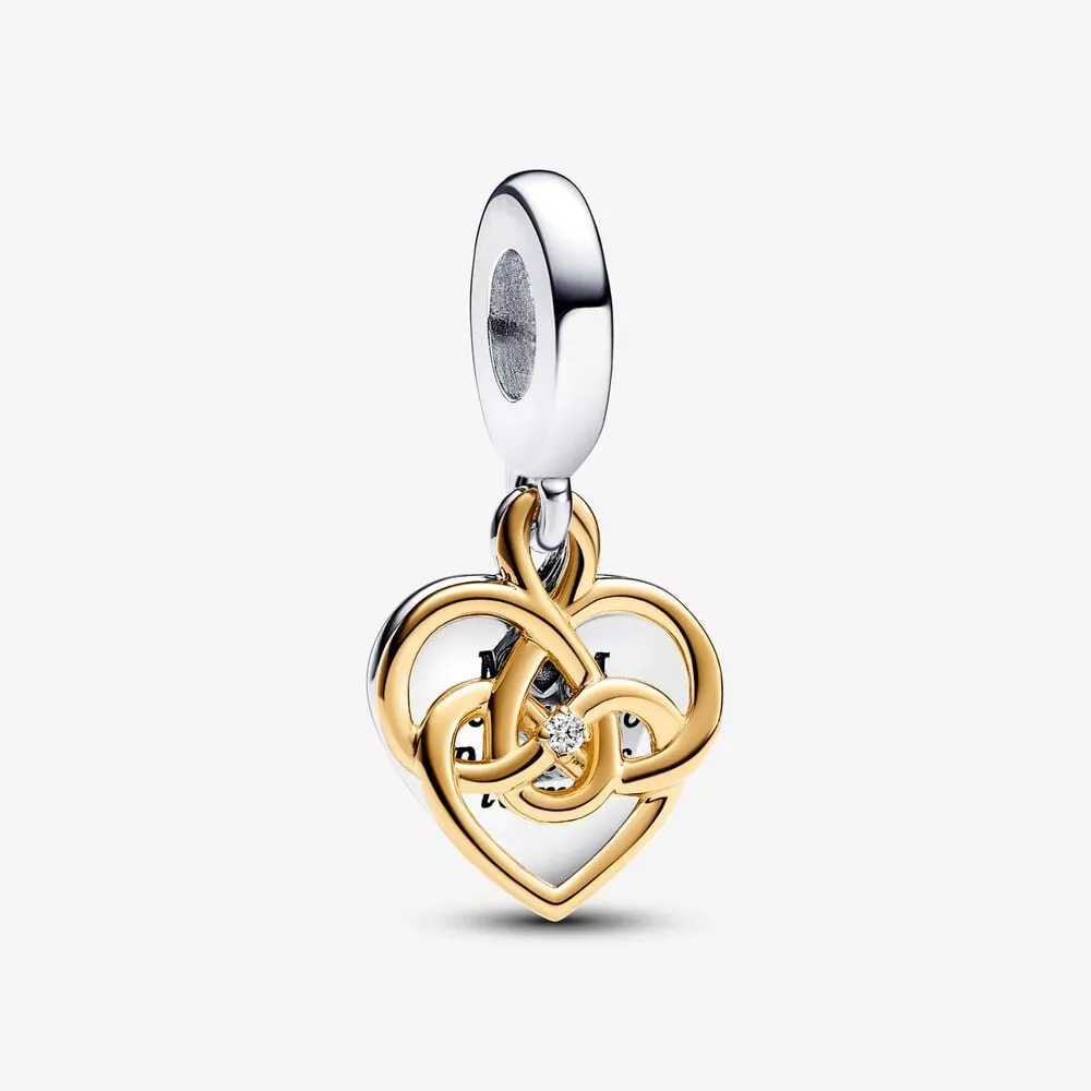 pandora graveerbare moeder dubbele hangende bedel met in laboratorium gekweekte diamant 763237c01