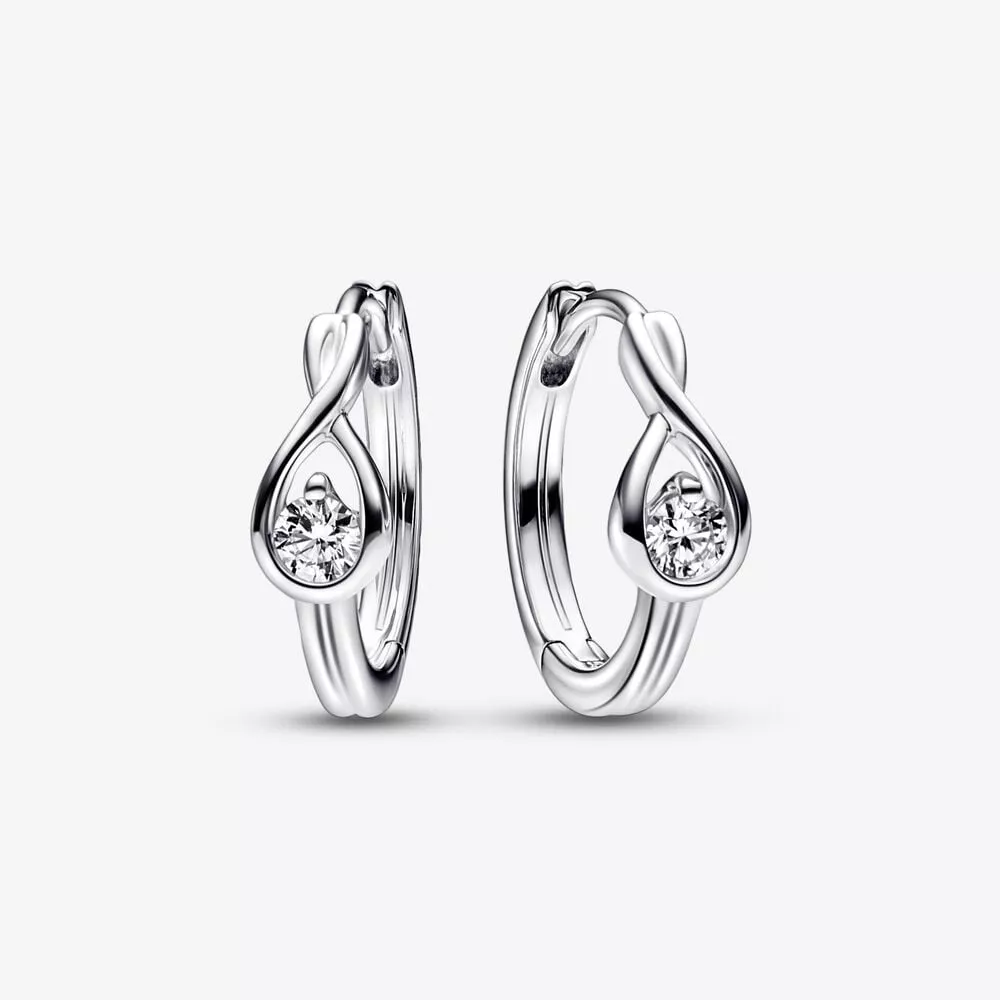 pandora infinite lab grown diamond hoop oorbellen 020 karaat tw sterling zilver 292412c01