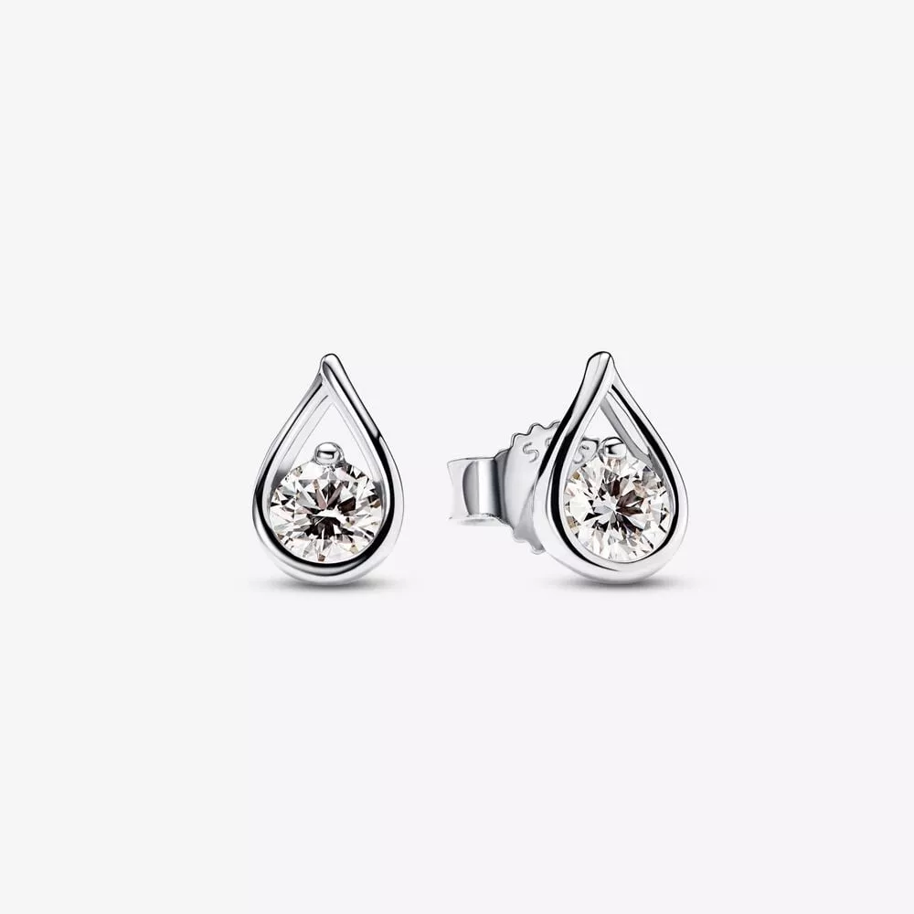 pandora infinite lab grown diamond stud oorbellen 020 karaat tw sterling zilver 299452c01