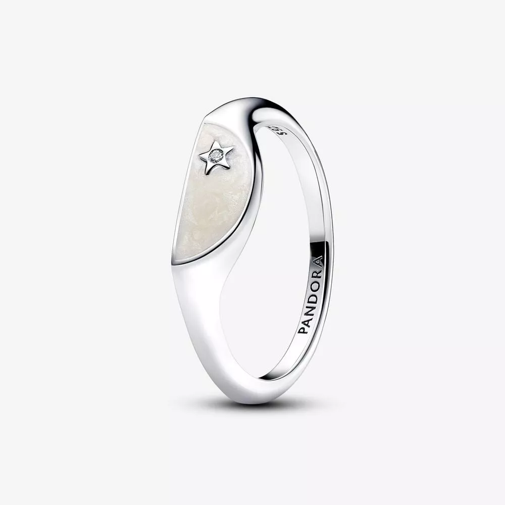 pandora me halve emaille zegelring 193325c01