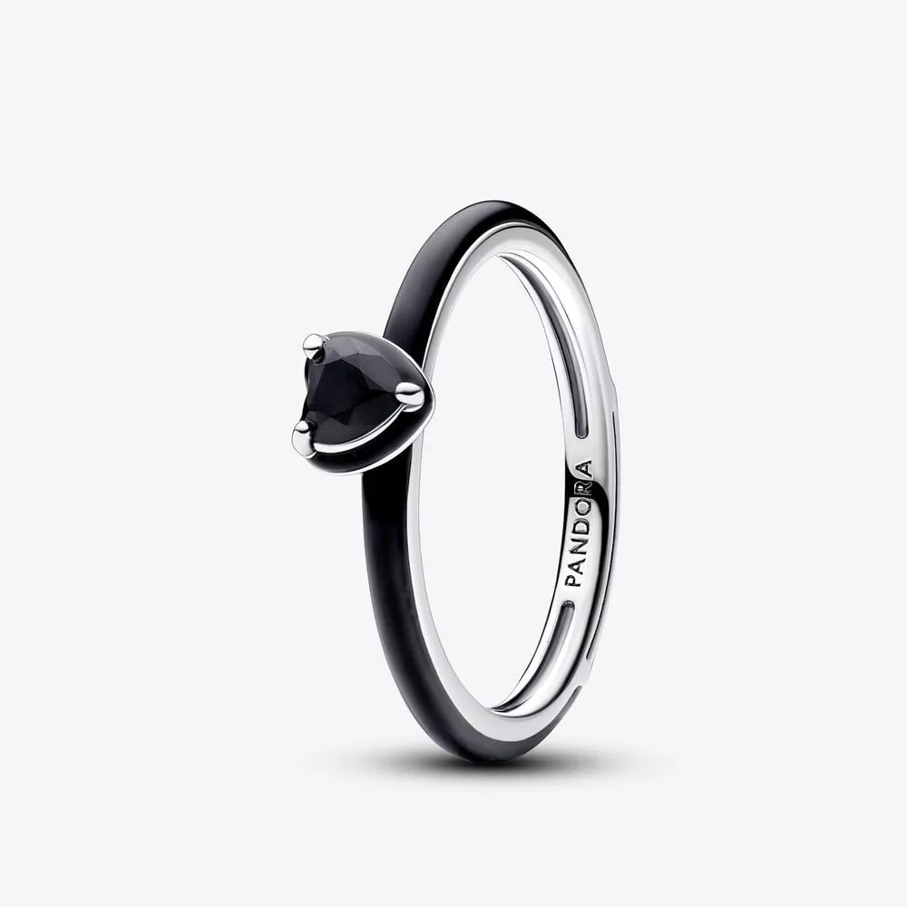 pandora me zwarte chakra hart ring 193088c01