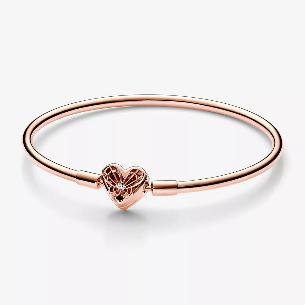 pandora moments hart en vlinder bangle 582594c01