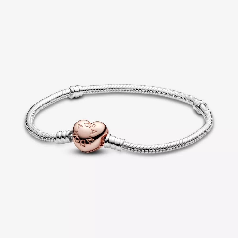 pandora moments heart snake chain bracelet 580719