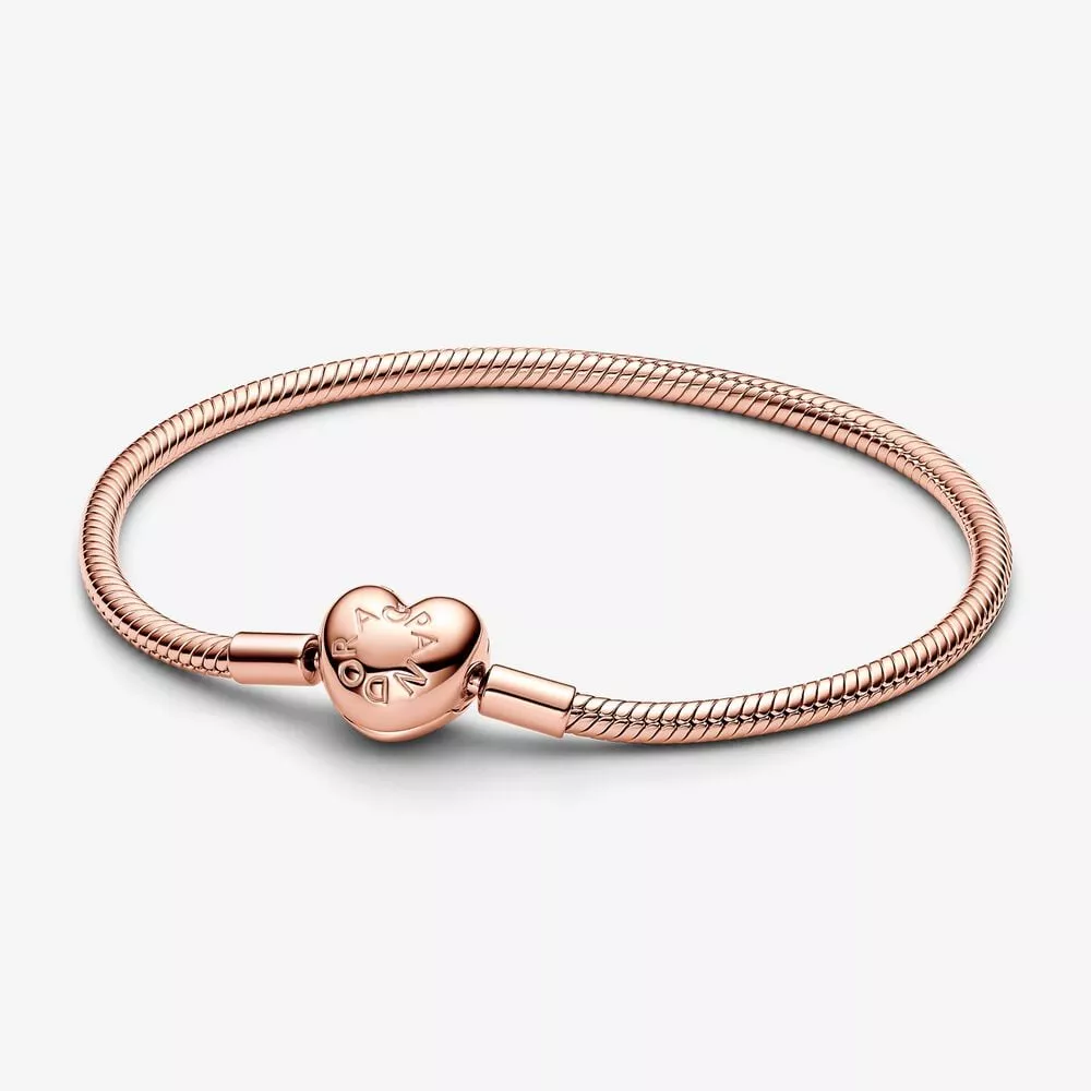 pandora moments snake chain armband met hartsluiting 583050c00