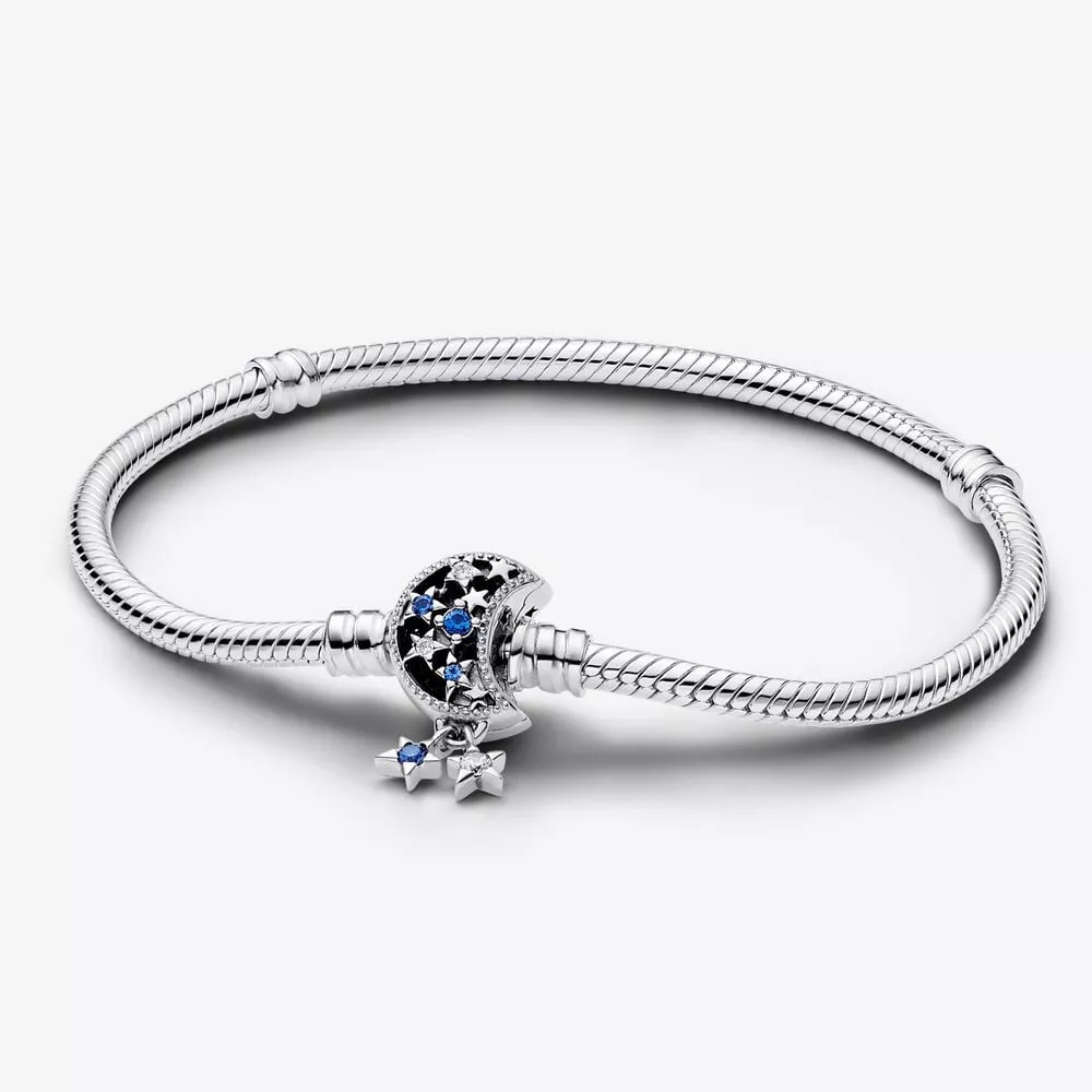 pandora moments sprankelende snake chain armband met maansluiting 592819c01