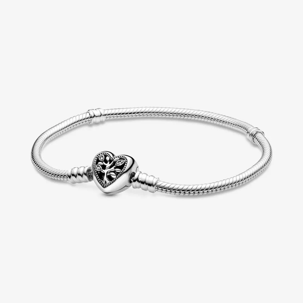 pandora moments stamboom snake chain armband met hartsluiting 598827c01