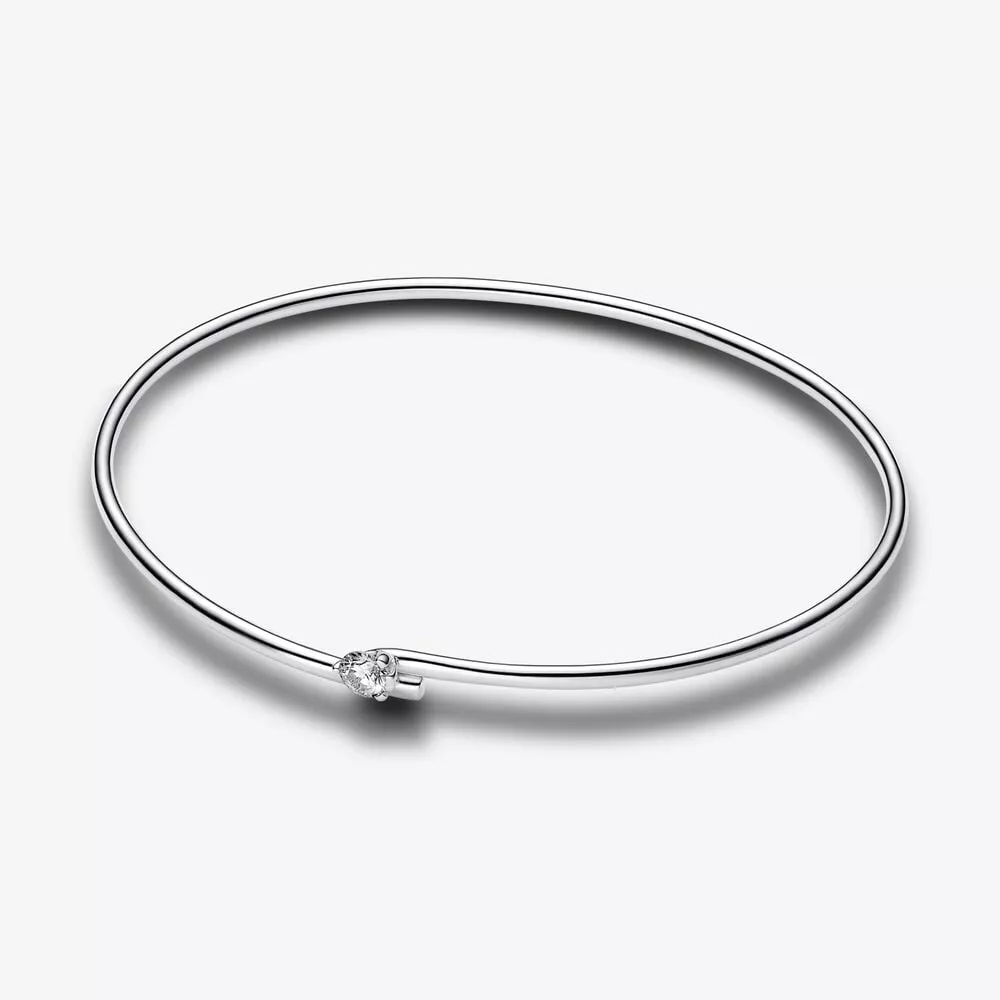 pandora nova lab grown diamond open bangle 025 karaat tw sterling zilver 593220c01