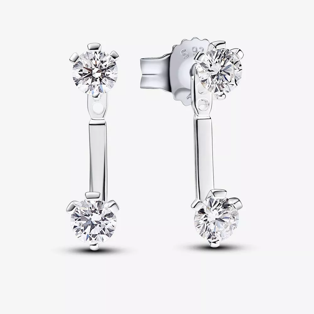pandora nova lab grown diamond stud drop jacket oorbellen 100 karaat tw sterling zilver 292863c01