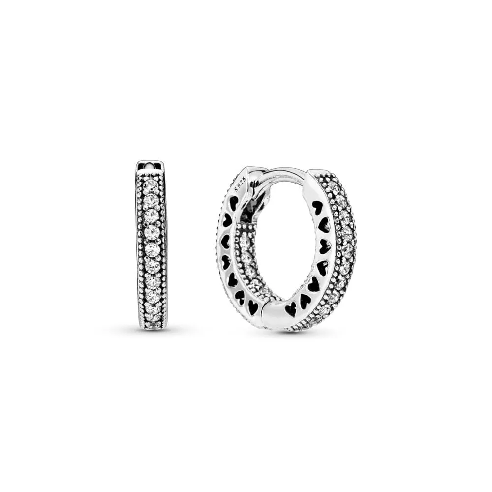 pandora pavé hart oorringen 296317cz