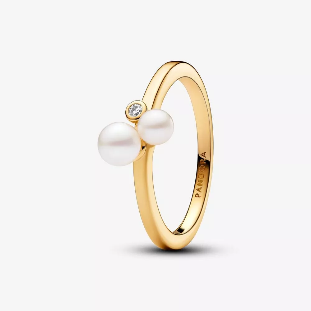 pandora ring met twee behandelde gecultiveerde zoetwaterparels 163156c01