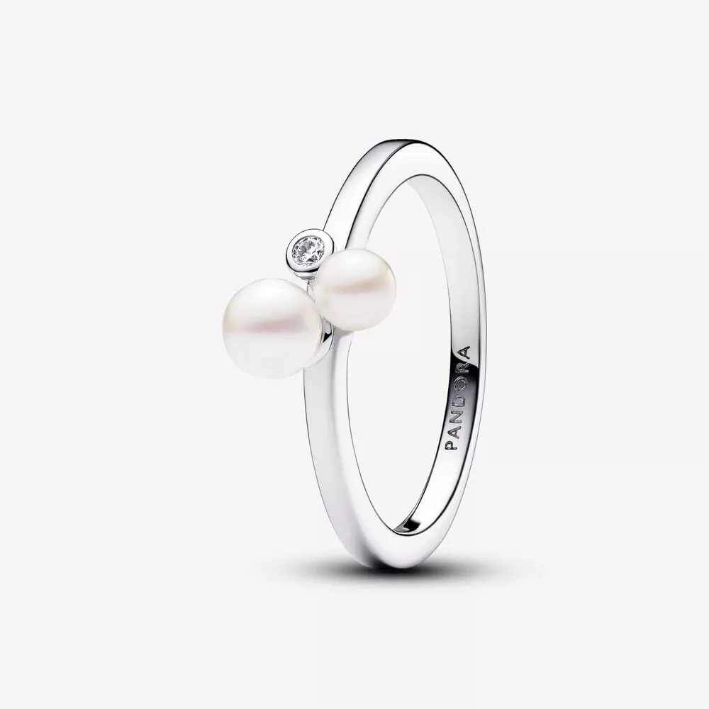 pandora ring met twee behandelde gecultiveerde zoetwaterparels 193156c01