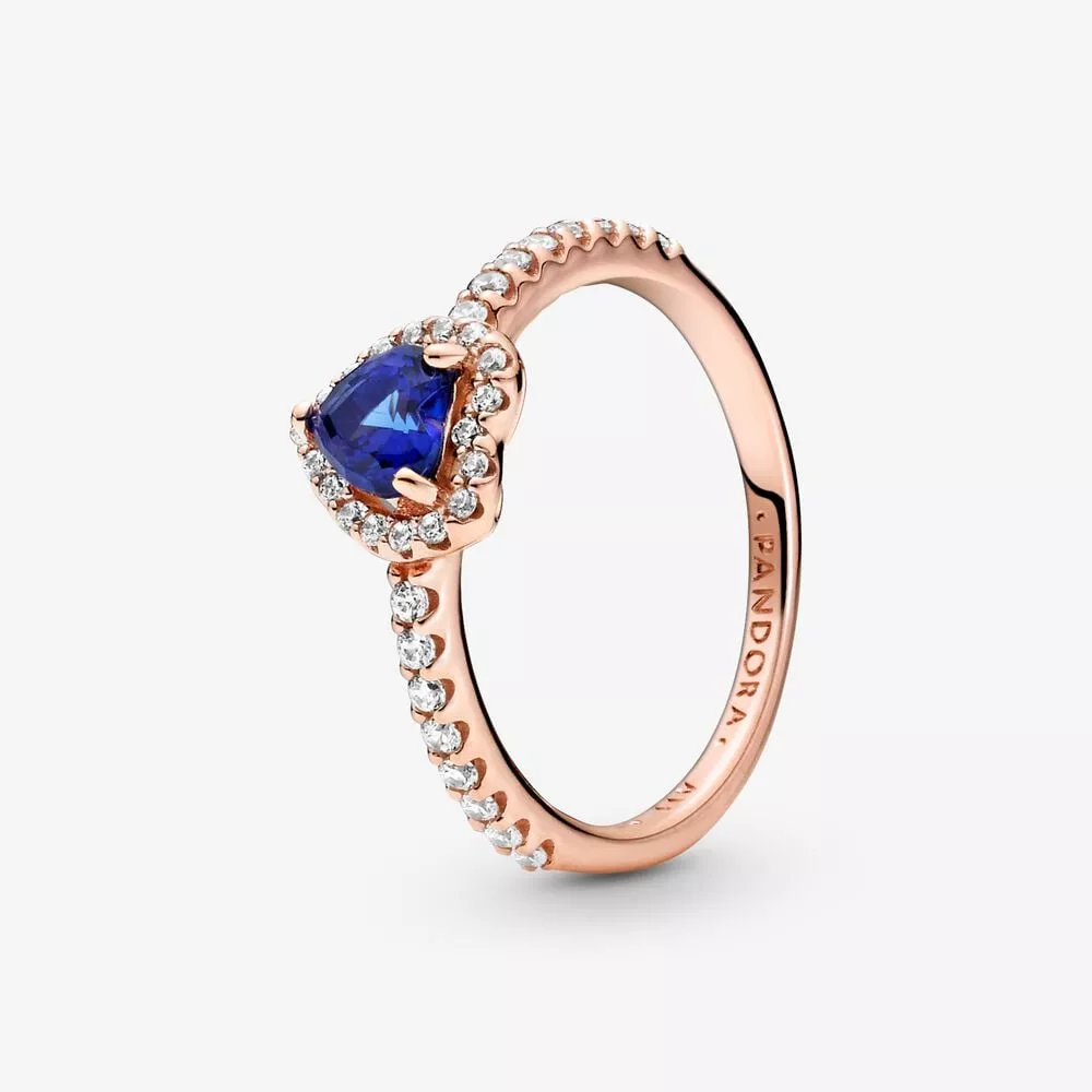 pandora sparkling blue elevated heart ring 188421c01