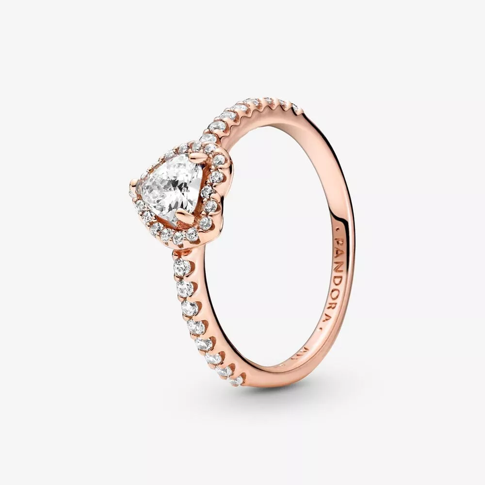 pandora sparkling elevated heart ring 188421c02