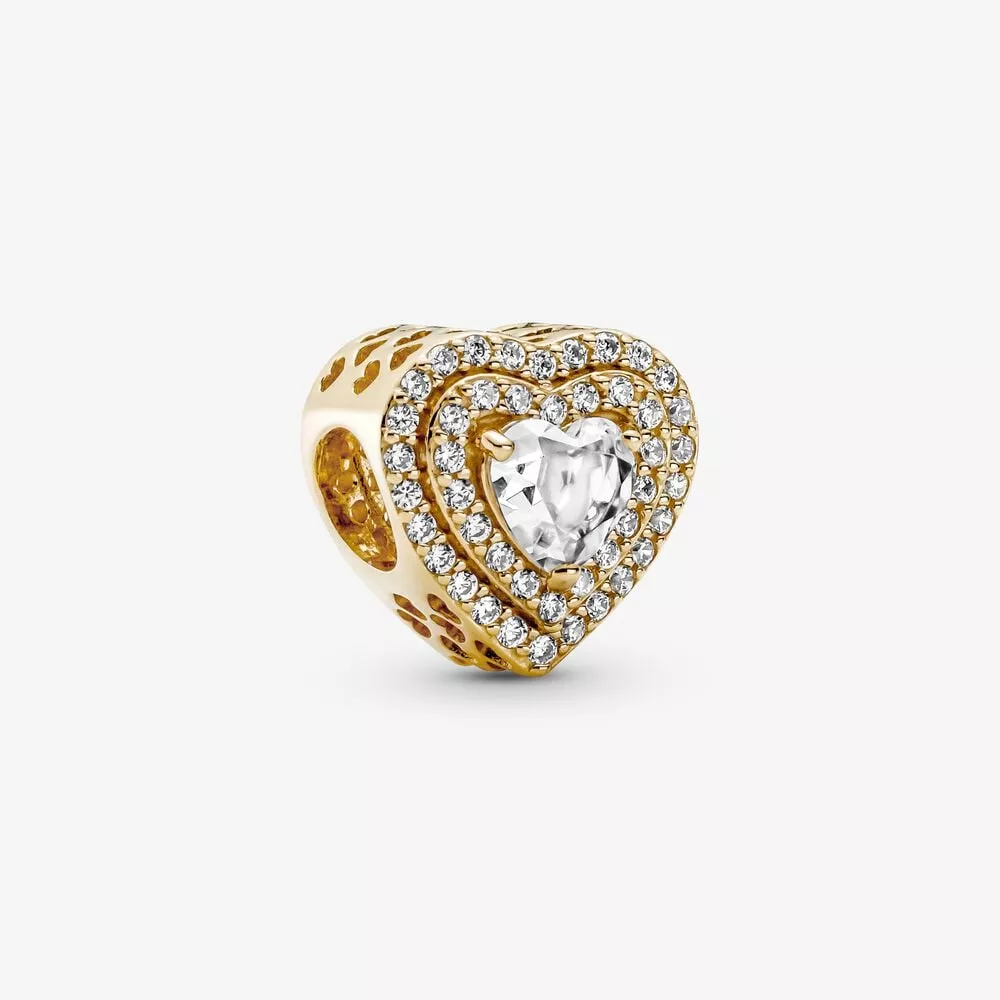 pandora sparkling levelled hearts charm 759517c01