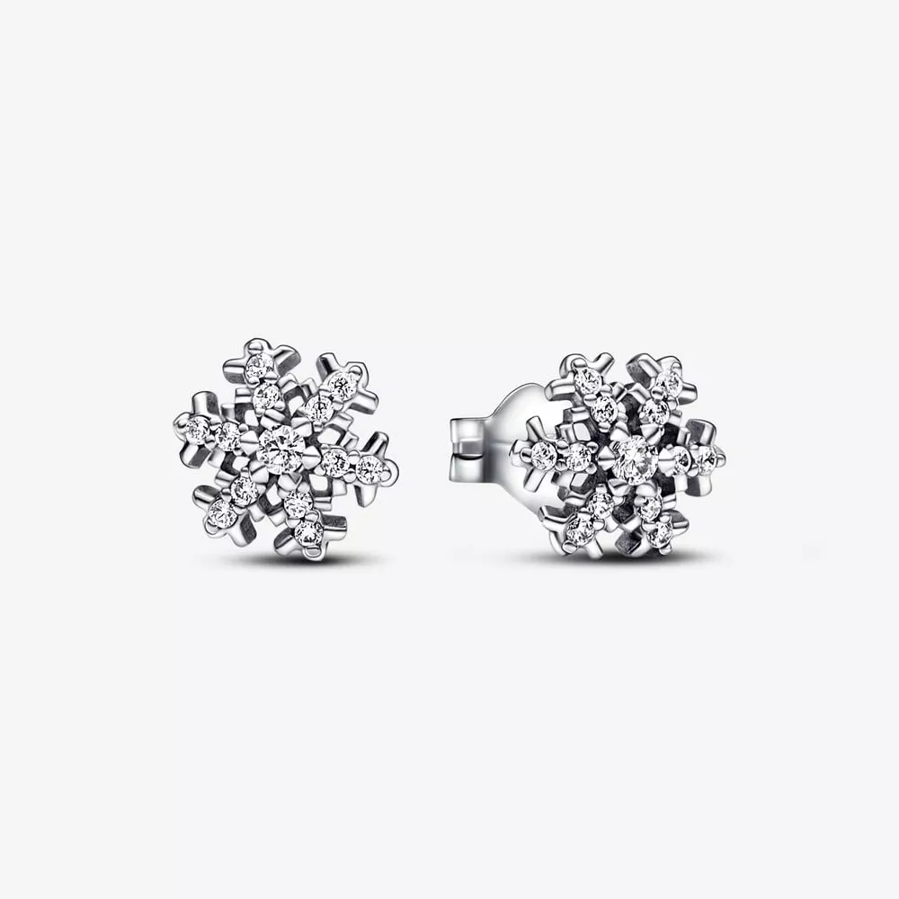 pandora sparkling snowflake stud earrings 292370c01