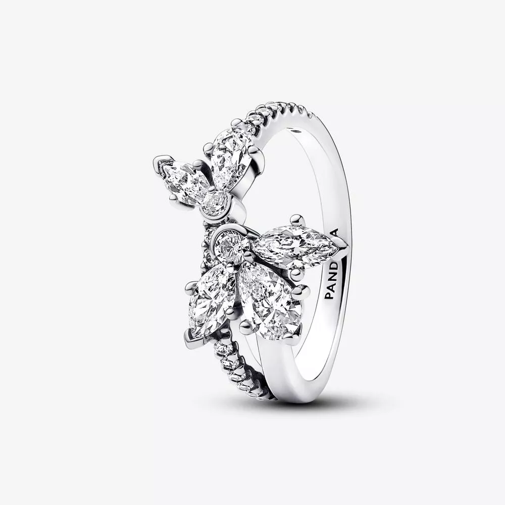 pandora sprankelende asymmetrische herbarium cluster ring 193023c01