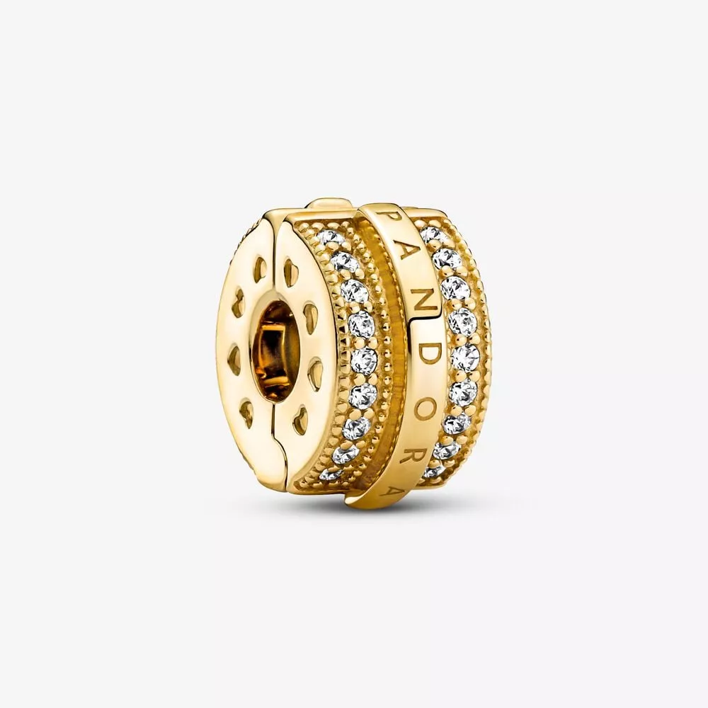 pandora sprankelende pavé lijnen logo clip bedel 769042c01