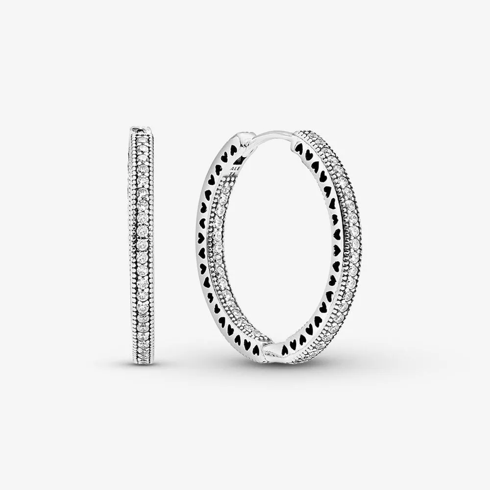 pandora sprankeling harten oorringen 296319cz