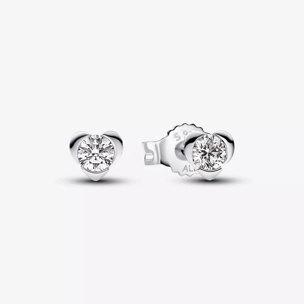 pandora talisman lab grown diamond heart oorbellen 030 karaat tw sterling zilver 293111c01