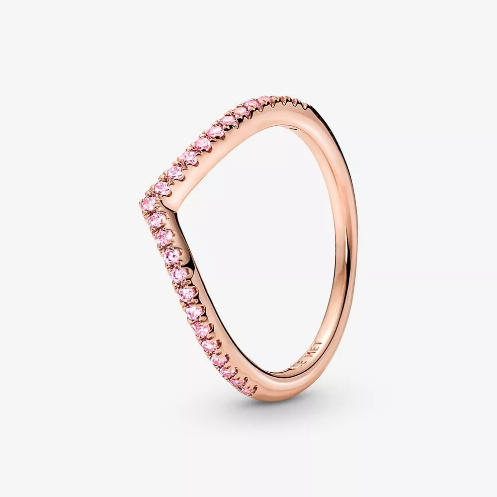 pandora timeless sprankelend roze wishbone ring 186316c02