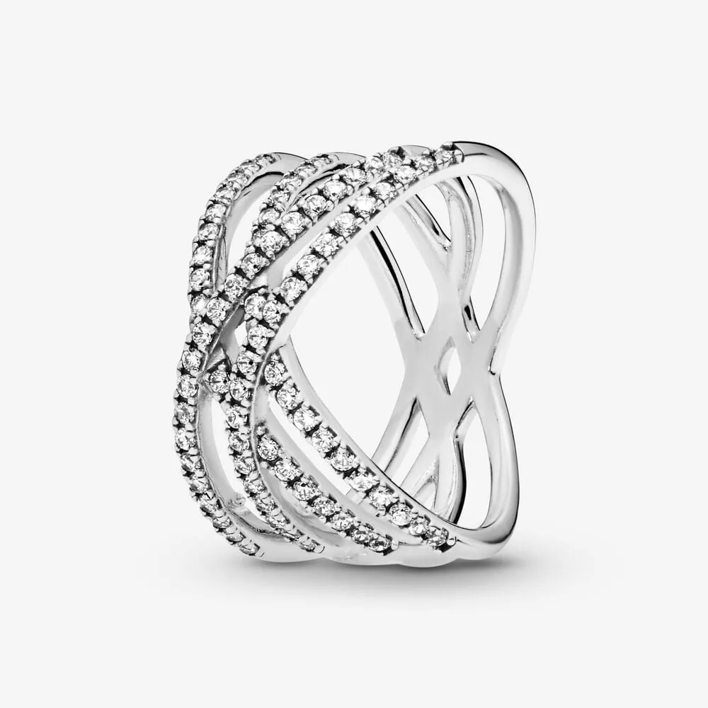 pandora verstrengelde lijnen ring 196401cz