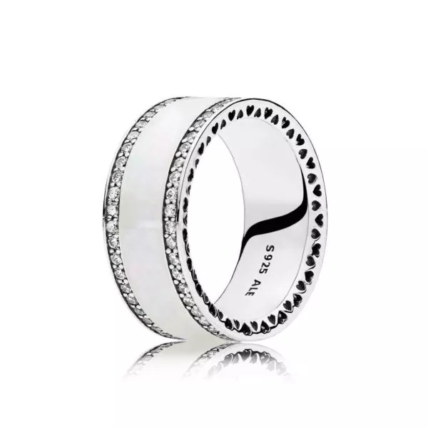 (afbeelding voor) PANDORA Brede Parelmoerkleurige Ring 191024EN23