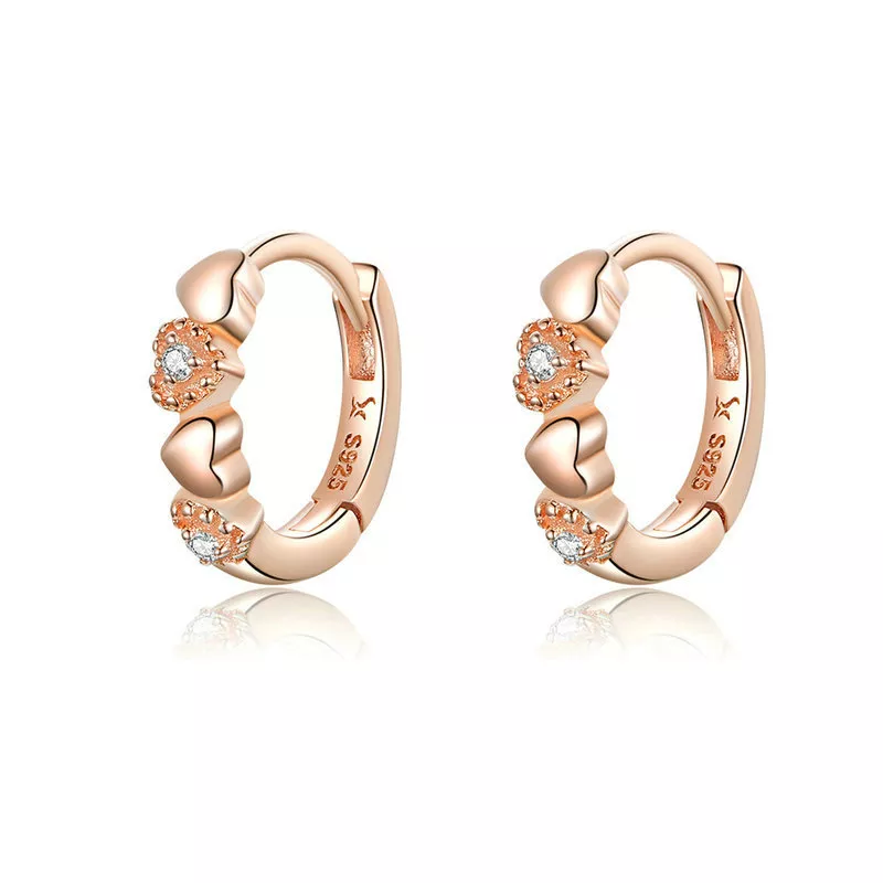 (afbeelding voor) Pandora Style Rose Harten Daten Oorringen - SCE445-C