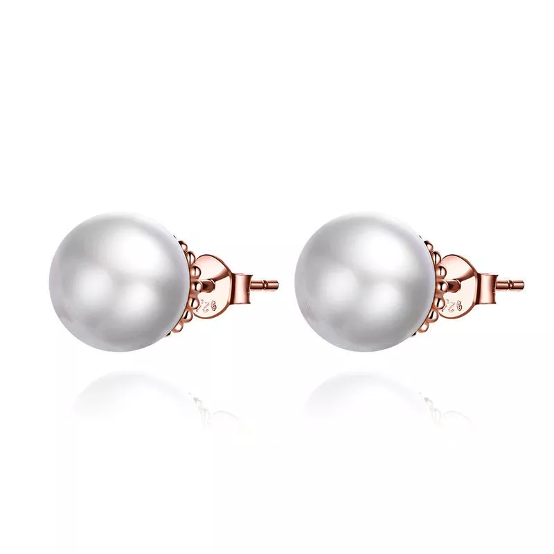 (afbeelding voor) Pandora Style Rose Parel Oorknopjes - SCE609